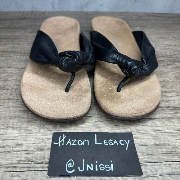 Vionic~Women’s~”Pippa” Black Slip On Thong Flip Flop Sandals~Size 8.5 - Picture 3 of 9